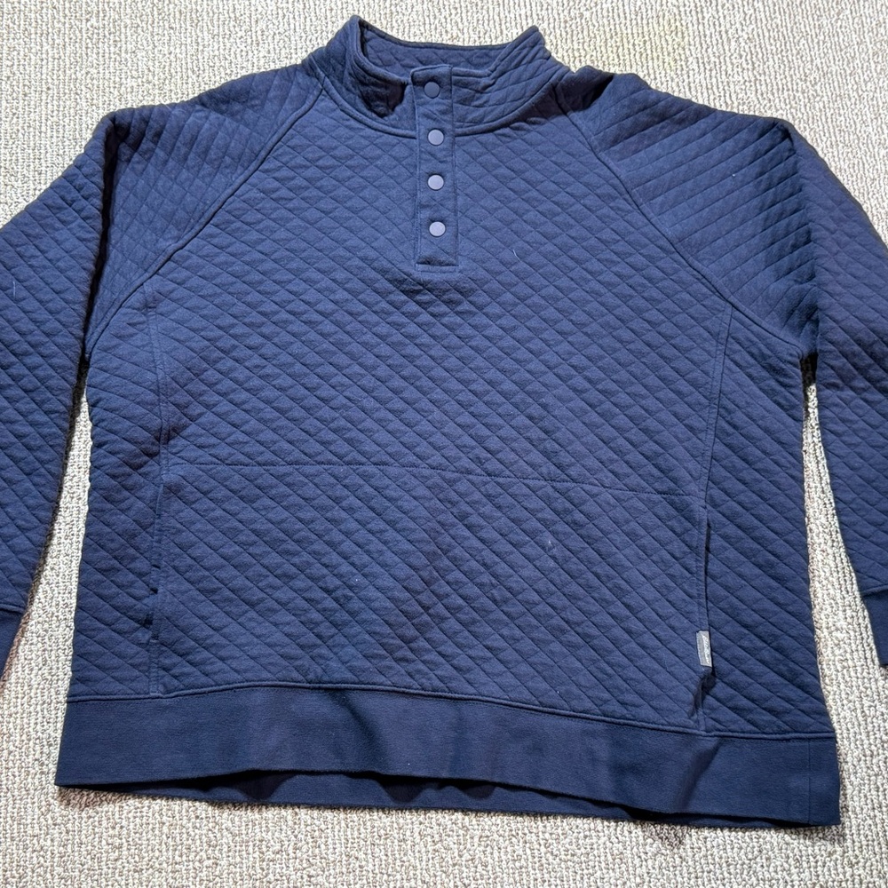 Eddie Bauer Men's XL Navy Quilted Sweatshirt